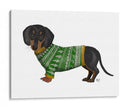 Navidad Des - Dachshund Y Suéter De Navidad - Fab Funky | Cuadro decorativo de Canvas Lab