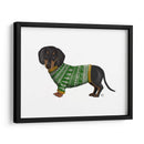 Navidad Des - Dachshund Y Suéter De Navidad - Fab Funky | Cuadro decorativo de Canvas Lab