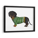 Navidad Des - Dachshund Y Suéter De Navidad - Fab Funky | Cuadro decorativo de Canvas Lab