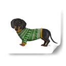 Navidad Des - Dachshund Y Suéter De Navidad - Fab Funky | Cuadro decorativo de Canvas Lab