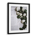 Letras y rosas blancas | Cuadro decorativo de Canvas Lab