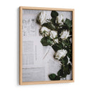 Letras y rosas blancas | Cuadro decorativo de Canvas Lab