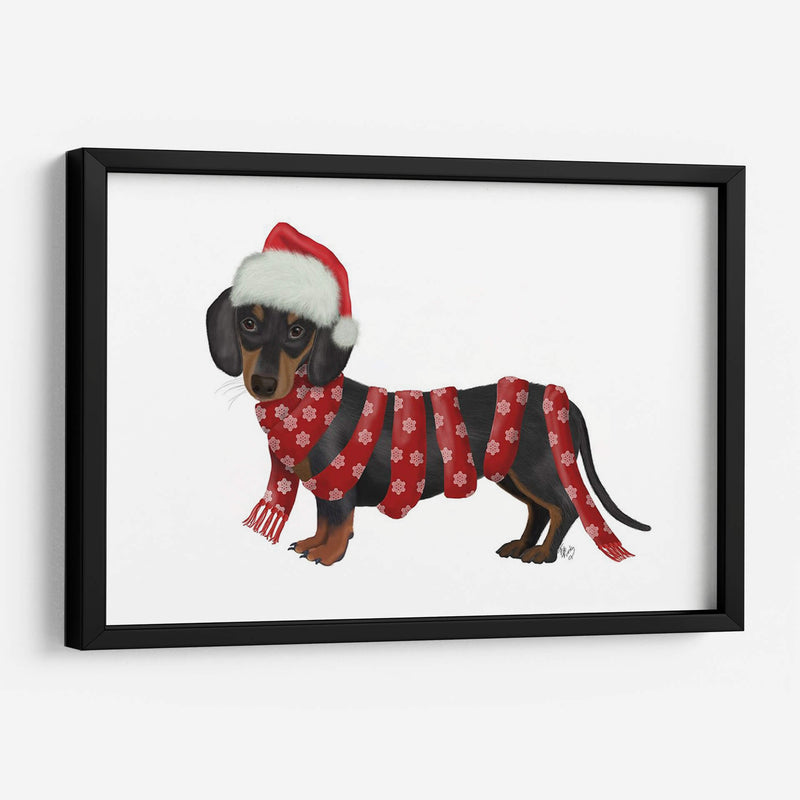 Navidad Des - Dachshund Snowflake Bufanda - Fab Funky | Cuadro decorativo de Canvas Lab