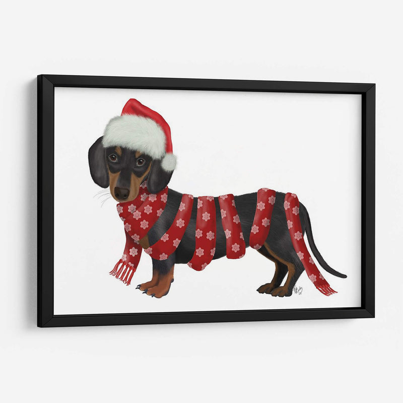 Navidad Des - Dachshund Snowflake Bufanda - Fab Funky | Cuadro decorativo de Canvas Lab