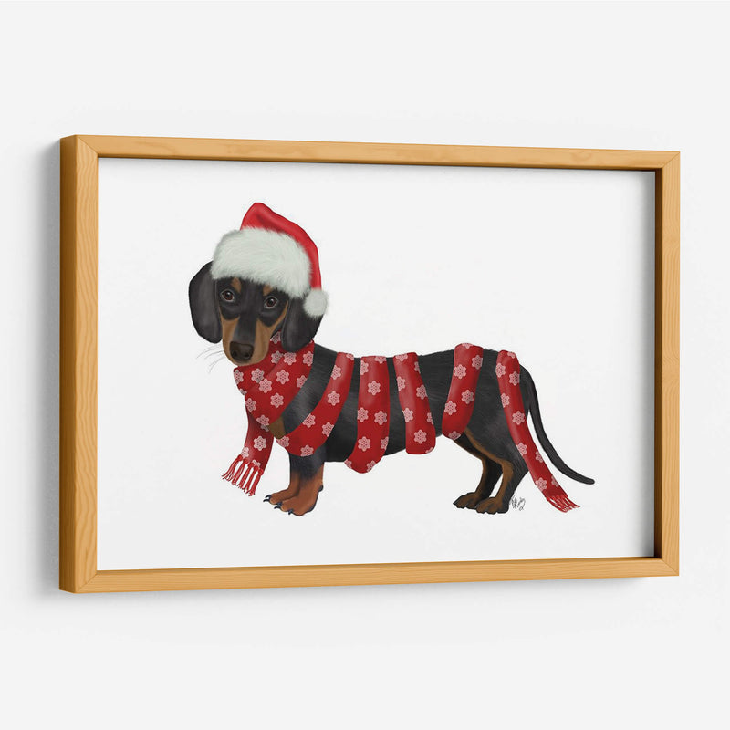 Navidad Des - Dachshund Snowflake Bufanda - Fab Funky | Cuadro decorativo de Canvas Lab