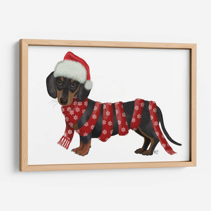 Navidad Des - Dachshund Snowflake Bufanda - Fab Funky | Cuadro decorativo de Canvas Lab