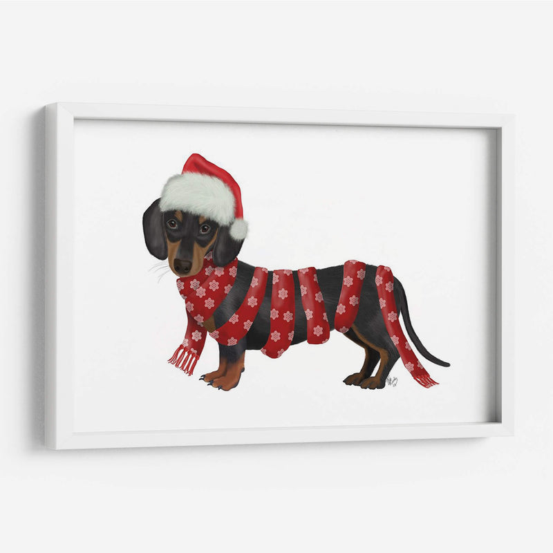 Navidad Des - Dachshund Snowflake Bufanda - Fab Funky | Cuadro decorativo de Canvas Lab