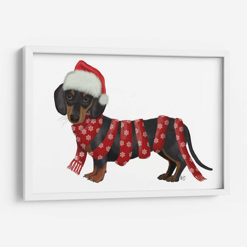 Navidad Des - Dachshund Snowflake Bufanda - Fab Funky | Cuadro decorativo de Canvas Lab