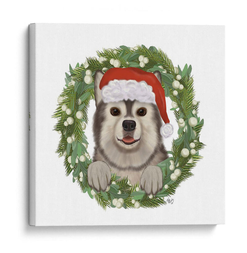 Navidad Des - Husky Guirnalda - Fab Funky | Cuadro decorativo de Canvas Lab