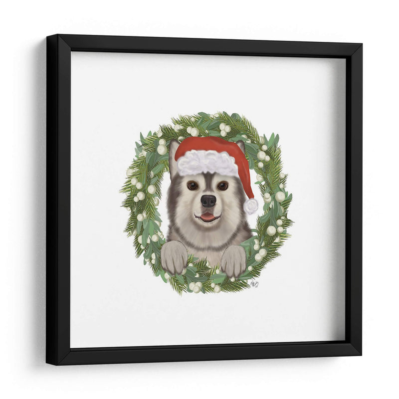 Navidad Des - Husky Guirnalda - Fab Funky | Cuadro decorativo de Canvas Lab