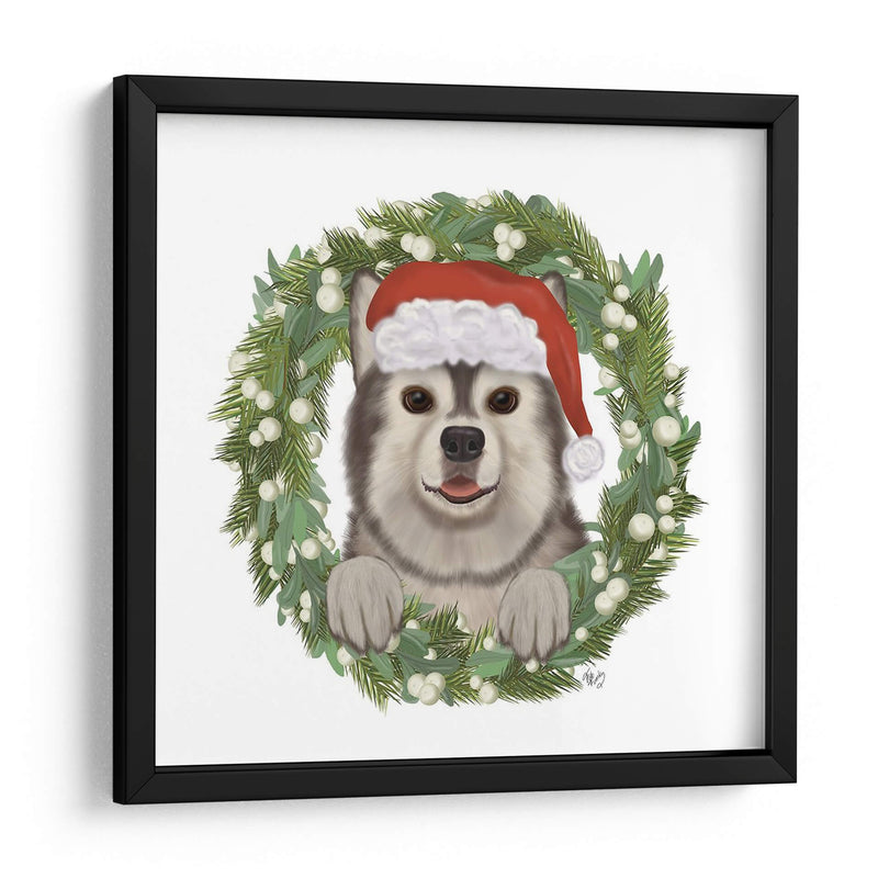 Navidad Des - Husky Guirnalda - Fab Funky | Cuadro decorativo de Canvas Lab