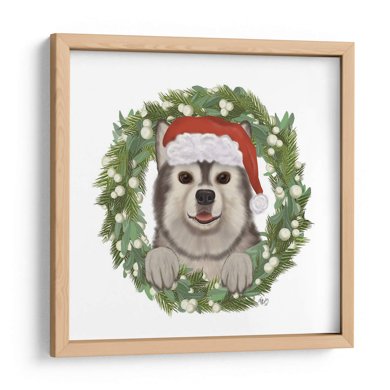 Navidad Des - Husky Guirnalda - Fab Funky | Cuadro decorativo de Canvas Lab