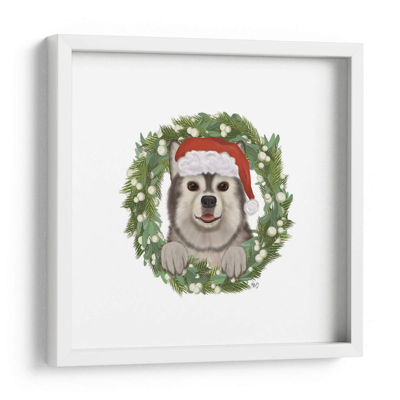 Navidad Des - Husky Guirnalda - Fab Funky | Cuadro decorativo de Canvas Lab