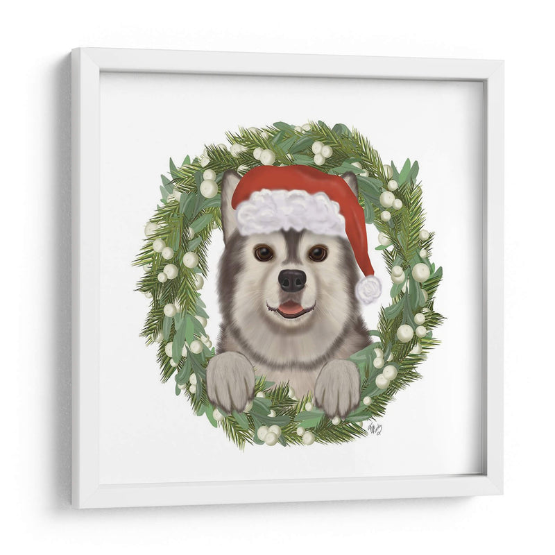 Navidad Des - Husky Guirnalda - Fab Funky | Cuadro decorativo de Canvas Lab