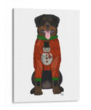 Navidad Des - Rottweiler En Suéter Navideño - Fab Funky | Cuadro decorativo de Canvas Lab