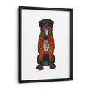 Navidad Des - Rottweiler En Suéter Navideño - Fab Funky | Cuadro decorativo de Canvas Lab