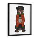 Navidad Des - Rottweiler En Suéter Navideño - Fab Funky | Cuadro decorativo de Canvas Lab