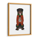 Navidad Des - Rottweiler En Suéter Navideño - Fab Funky | Cuadro decorativo de Canvas Lab