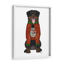 Navidad Des - Rottweiler En Suéter Navideño - Fab Funky | Cuadro decorativo de Canvas Lab