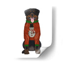 Navidad Des - Rottweiler En Suéter Navideño - Fab Funky | Cuadro decorativo de Canvas Lab