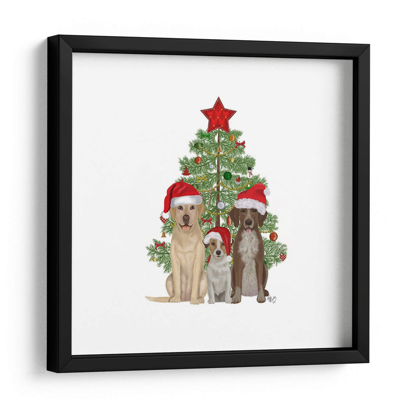 Navidad Des - Perro Trío Árbol De Navidad - Fab Funky | Cuadro decorativo de Canvas Lab