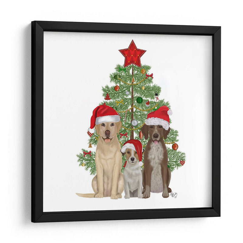 Navidad Des - Perro Trío Árbol De Navidad - Fab Funky | Cuadro decorativo de Canvas Lab