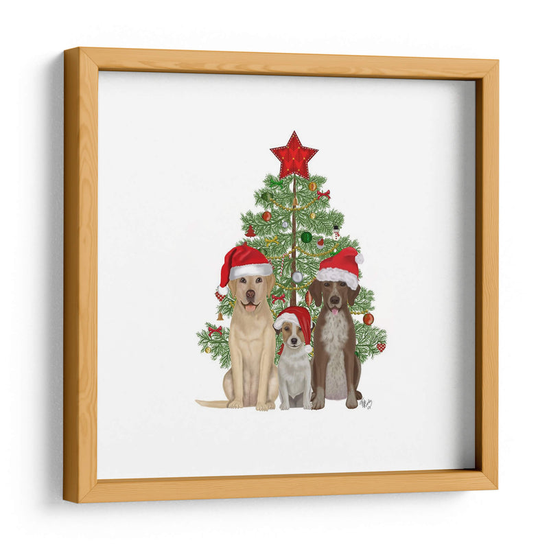 Navidad Des - Perro Trío Árbol De Navidad - Fab Funky | Cuadro decorativo de Canvas Lab