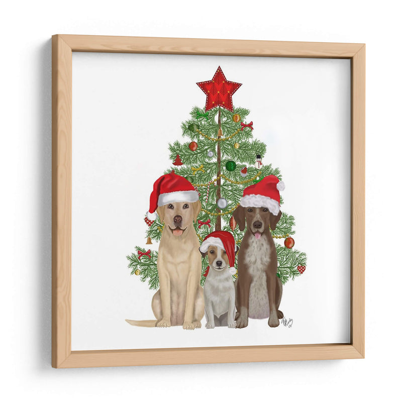 Navidad Des - Perro Trío Árbol De Navidad - Fab Funky | Cuadro decorativo de Canvas Lab