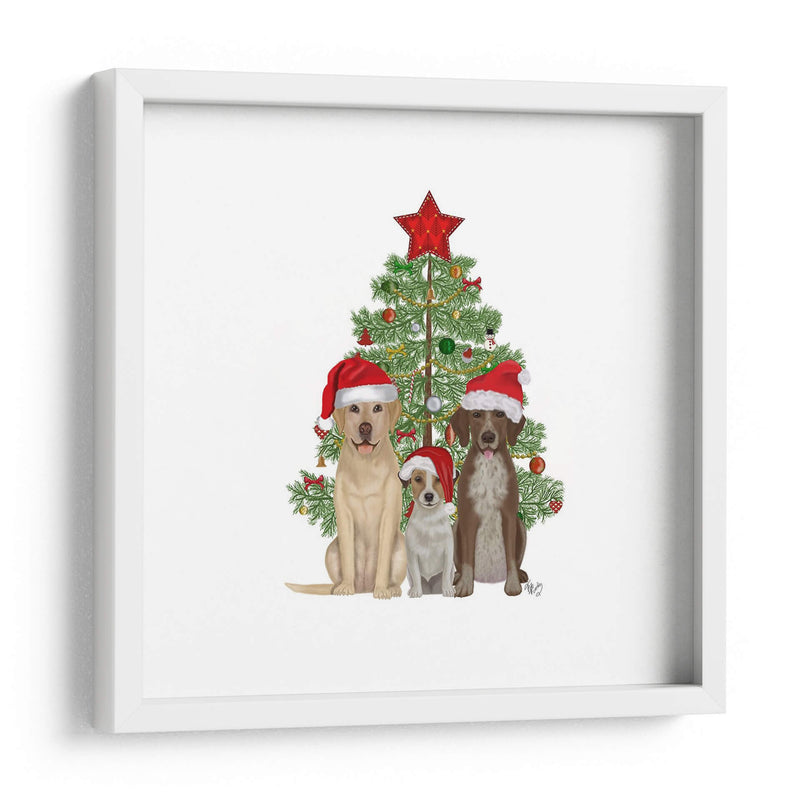 Navidad Des - Perro Trío Árbol De Navidad - Fab Funky | Cuadro decorativo de Canvas Lab