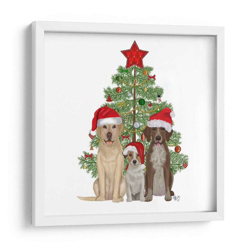 Navidad Des - Perro Trío Árbol De Navidad - Fab Funky | Cuadro decorativo de Canvas Lab