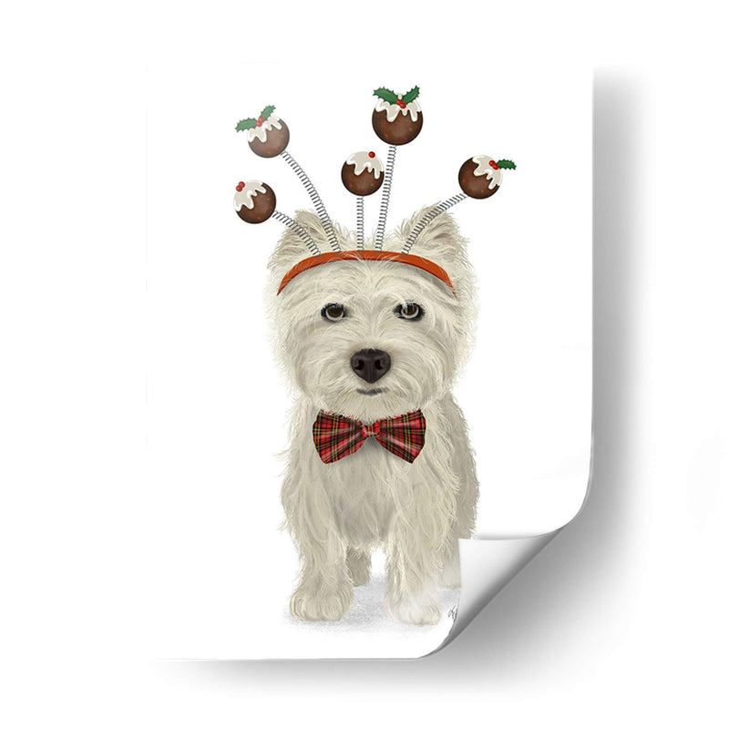 Navidad Des - Westie Y Pudos De Navidad - Fab Funky | Cuadro decorativo de Canvas Lab