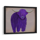 Vaca Highland 5, Púrpura, Completo - Fab Funky | Cuadro decorativo de Canvas Lab