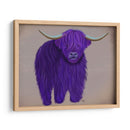 Vaca Highland 5, Púrpura, Completo - Fab Funky | Cuadro decorativo de Canvas Lab