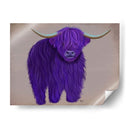 Vaca Highland 5, Púrpura, Completo - Fab Funky | Cuadro decorativo de Canvas Lab