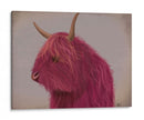 Vaca Highland 4, Rosa, Retrato - Fab Funky | Cuadro decorativo de Canvas Lab