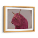 Vaca Highland 4, Rosa, Retrato - Fab Funky | Cuadro decorativo de Canvas Lab