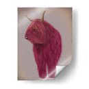 Highland Cow 4, Rosa, Lleno - Fab Funky | Cuadro decorativo de Canvas Lab