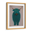 Highland Cow 3, Turquesa, Lleno - Fab Funky | Cuadro decorativo de Canvas Lab