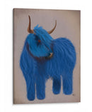 Vaca Highland 2, Azul, Completo - Fab Funky | Cuadro decorativo de Canvas Lab