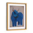 Vaca Highland 2, Azul, Completo - Fab Funky | Cuadro decorativo de Canvas Lab