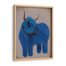 Vaca Highland 2, Azul, Completo - Fab Funky | Cuadro decorativo de Canvas Lab
