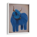 Vaca Highland 2, Azul, Completo - Fab Funky | Cuadro decorativo de Canvas Lab