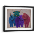 Vacas Highland, Manada Multicolor - Fab Funky | Cuadro decorativo de Canvas Lab