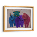 Vacas Highland, Manada Multicolor - Fab Funky | Cuadro decorativo de Canvas Lab