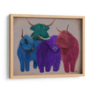 Vacas Highland, Manada Multicolor - Fab Funky | Cuadro decorativo de Canvas Lab