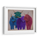 Vacas Highland, Manada Multicolor - Fab Funky | Cuadro decorativo de Canvas Lab