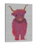Highland Cow 7, Rosa Y Púrpura, Lleno - Fab Funky | Cuadro decorativo de Canvas Lab