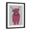 Highland Cow 7, Rosa Y Púrpura, Lleno - Fab Funky | Cuadro decorativo de Canvas Lab