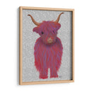 Highland Cow 7, Rosa Y Púrpura, Lleno - Fab Funky | Cuadro decorativo de Canvas Lab