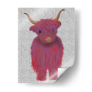 Highland Cow 7, Rosa Y Púrpura, Lleno - Fab Funky | Cuadro decorativo de Canvas Lab